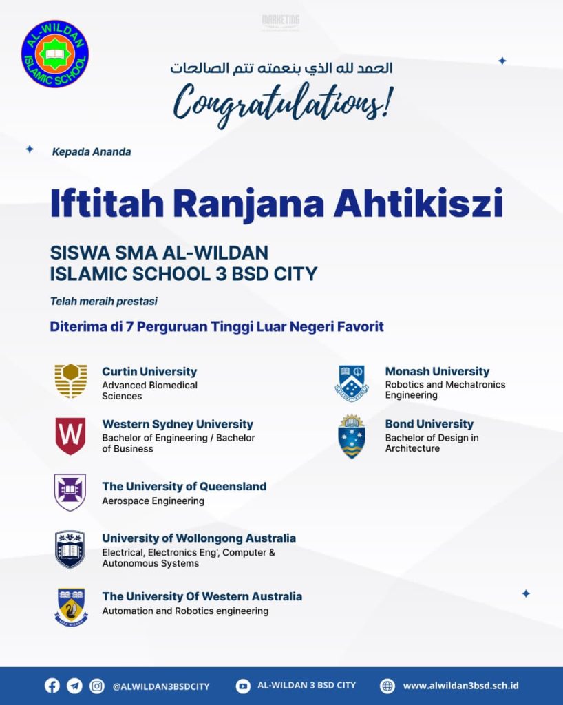 Diterima di 7 Perguruan Tinggi Luar Negeri Favorit